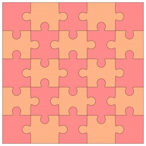 Vyřezávací šablona - Puzzle těžké
