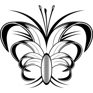 Vyřezávací šablona - motýl