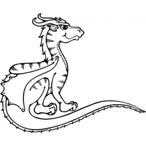 Vyřezávací šablona - Dinosaurus - drak - kreslení