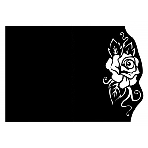 Vyřezávací šablona - Přání růže