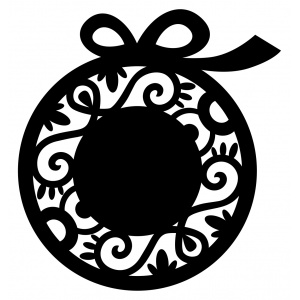Vyřezávací šablona - Jmenovka vánoční koule