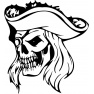 Vyřezávací šablona - lebka pirát