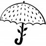 Vyřezávací šablona - Deštník