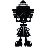 Vyřezávací šablona - Robot - holka