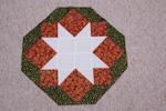 Sešitá vánoční patchworková hvězda
