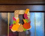 Podzimní dekorace na dveře