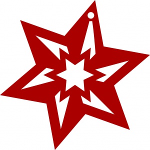 Vyřezávací šablona - Hvězda
