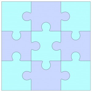 Vyřezávací šablona - Puzzle lehké