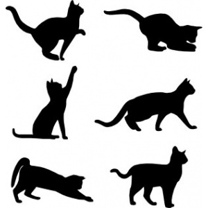Vyřezávací šablona - kočičky