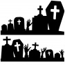 Vyřezávací šablona - Halloween hřbitov