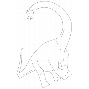 Vyřezávací šablona - dinosaurus d22