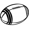 Vyřezávací šablona - raggbyový míč