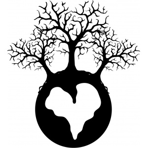 Vyřezávací šablona - strom a srdce