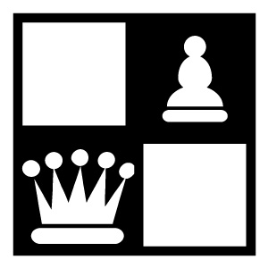 Vyřezávací šablona - Šachy 1
