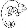 Vyřezávací šablona - Chameleon - kreslení