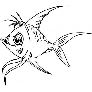Vyřezávací šablona - Ryba 8 - kreslení