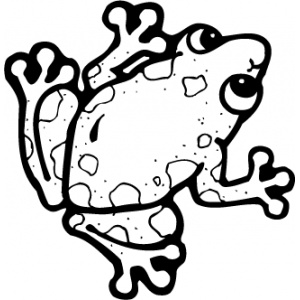 Vyřezávací šablona - Žába - kreslení