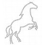 Vyřezávací šablona - Kůň - kamínky
