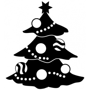 Vyřezávací šablona - Vánoční stromeček 