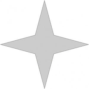 Vyřezávací šablona - Hvězda 3