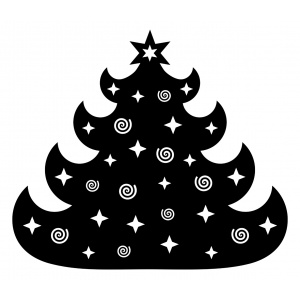 Vyřezávací šablona - Vánoční strom