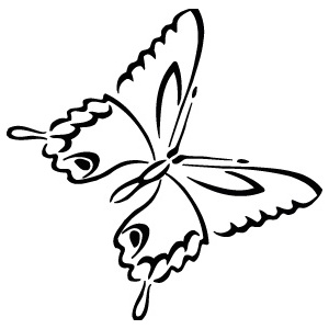 Vyřezávací šablona - motýl 3