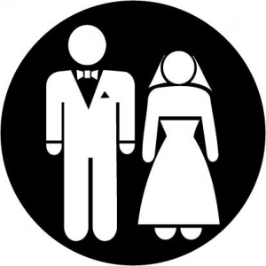 Vyřezávací šablona - Nevěsta + ženich